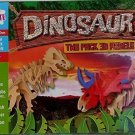 2 Pk Wood Dinosaur 3D Models - T-Rex & Triceratops DIY Paint, NEW 2 Pk Wood Dinosaur 3D Models - T-Rex & Triceratops DIY Paint, NEW
