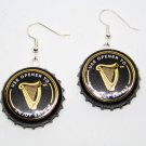 Guinness Draught Stout Beer Real Bottle Caps Fashion Novelty Earrings Jewelry