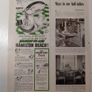 1951 Vintage Hamilton Beach Mixer 1/2 Page Ad Better Homes & Garden Magazine