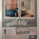 Vintage Dow Styron Plastic Wall Tile Ad APRIL 1951 BH&G Magazine