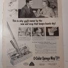 Vintage O-Cedar Sponge Mop Ad APRIL 1951 BH&G Magazine Vintage O-Cedar Sponge Mop Ad APRIL 1951 BH&G Magazine