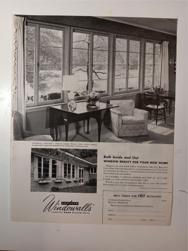 Vintage Anderson Window Alls Ad APRIL 1951 BH&G Magazine