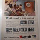 Vintage 2 Side Motorola TV & Geneva Kitchen Ad APRIL 1951 BH&G Magazine
