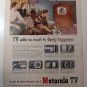 Vintage 2 Side Motorola TV & Geneva Kitchen Ad APRIL 1951 BH&G Magazine