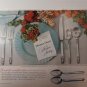 Vintage Oneida Mansion House Heirloom Silverware Ad APRIL 1951 BH&G Magazine