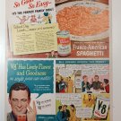 Vintage 2 Sided Spaghetti, V-8, Swans Down Cake Mix Ad APRIL 1951 BH&G Magazine Vintage 2 Sided Spaghetti, V-8, Swans Down Cake Mix Ad APRIL 1951 BH&G Magazine