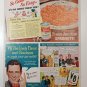 Vintage 2 Sided Spaghetti, V-8, Swans Down Cake Mix Ad APRIL 1951 BH&G Magazine