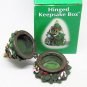Taylor Gifts Hinged Christmas Tree Keepsake Box Handpainted Ceramic 3 in Tall