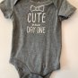 Infant Baby “Cute Since Day One” One Piece Creeper outfit NEW 3-6 mos