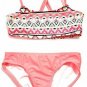 Girl's 2 Piece Bikini Swimsuit Atzec Design Size x- Small (4-5) NEW w/tags