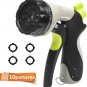 Garden Hose 10 Pattern Spray Nozzle 10 Watering Patterns Metal Lawn Sprayer NEW