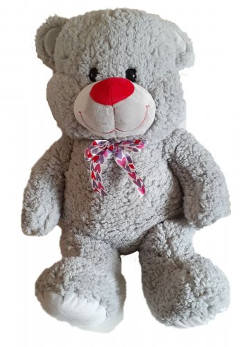 Soft Cuddly Large Stuffed Grey Bear 28" Plush Stuffed Teddy Bear NEW with Tag