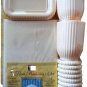 5 Pc Plastic Bath Accessories Set Shower Curtain, Rings, Tumbler, Soap Dish NEW