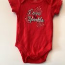 Infant Baby Red "Love to Sparkle" One Piece Creeper outfit NEW choose Size