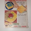 Vintage 2 Side Kraft Cheese Slices & Crosley Fridge Ad APRIL 1951 BH&G Magazine