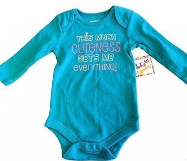 Garanimals "This Much Cuteness Get Me Everything" 1 Piece Creeper Body Suit NEW