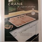 Vintage 2 Sided Crane Plumbing & Flatflux Paint Ad APRIL 1951 BH&G Magazine