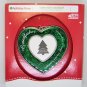 Heart Frame Grandfather Green Glitter Christmas Ornament NEW in box 3x3 inch
