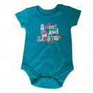 Infant Baby Teal "Sweet and Sassy" One Piece Creeper NEW choose Size