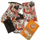 5 Pc BBQ Set Potholder, Oven Mitt, Grill Scrubber & Towel & Hint Booklet NEW 5 Pc BBQ Set Potholder, Oven Mitt, Grill Scrubber & Towel & Hint Booklet NEW