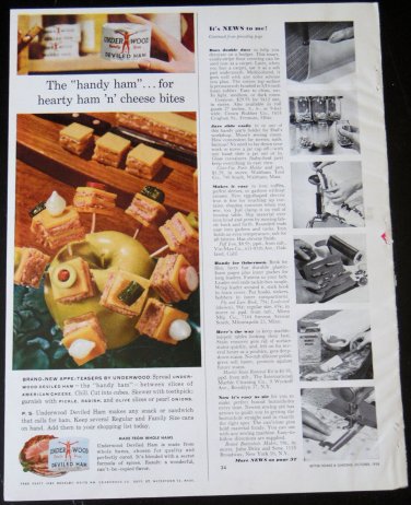 Vintage Underwood Deviled Ham Ad October 1958 Better Homes & Gardens Magazine