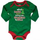 Infant Baby What Santa Won't Bring Me Grandma Will Creeper Holiday Bodysuit NEW Infant Baby What Santa Won't Bring Me Grandma Will Creeper Holiday Bodysuit NEW