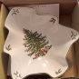 Spode Christmas Tree Shape Dish 8 inch 2016 Box has Water Damage but dish is New