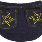 Starry Bum Diaper Cover Western Denim Look with Stars (6-12 months) NEW