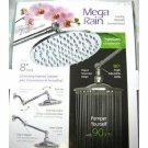 Mega Rain Luxury Rainfall Showerhead with 90 Jets NEW Adjustable Chrome Finish Mega Rain Luxury Rainfall Showerhead with 90 Jets NEW Adjustable Chrome Finish