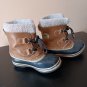 Sorel Brown Yoot Pac Winter Waterproof Snow Duck Boots, Youth sz 13 Preowned