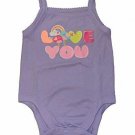 Purple Love You Love Birds Cami Camisole Spaghetti Strap Top Baby Outfit NEW