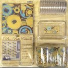 Colorful Circles 5 Piece Bath Ensemble - Shower Curtain, Shower Rings, More NEW Colorful Circles 5 Piece Bath Ensemble - Shower Curtain, Shower Rings, More NEW