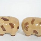 Country Farm Pig Salt and Pepper Shaker Set Porcelain NEW