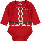 Infant Baby Christmas One Piece Creeper Red Santa Suit Funny  NEW