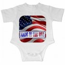 American Flag "Made In The USA" Infant Baby Creeper Outfit 6 mos NEW
