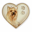 Yorkie Dog Heart Shaped Porcelain Ornaments or Wall Decor NEW Yorkie Dog Heart Shaped Porcelain Ornaments or Wall Decor NEW