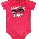Garanimals Daddy's Little Biker 1 Piece Creeper Body Suit NEW Newborn Size