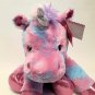 Large Pink Tie Dye Unicorn Sitting Soft Floppy Plush Stuffed Toy Appx 15 In NEW
