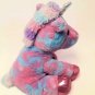Large Pink Tie Dye Unicorn Sitting Soft Floppy Plush Stuffed Toy Appx 15 In NEW