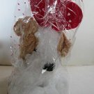15" Plush Caramel/White Sitting Dog with I Love You Velvet Heart NEW in Pkg 15" Plush Caramel/White Sitting Dog with I Love You Velvet Heart NEW in Pkg