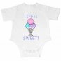 Life Is Sweet Ice Cream Sundae Infant Baby Creeper One Piece Outfit 12 mos. NEW