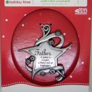 Pewter Father in Star Christmas Tree Ornament NEW in box 3 inches