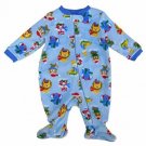 Infants Baby Ice Skating Animals Winter Fleece Footed Pajama Sleeper 0-3m NEW