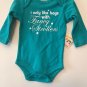 Garanimals Teal “I Like Boys With Fancy Strollers” Creeper Size 3-6 mos NEW