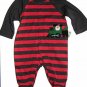Christmas Stripe Santa on a Train Infant 100% Cotton Sleeper Pajamas Newborn NEW
