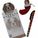 King Charles Dog Gift Set with Matching Ornament, Magnetic Notepad & Pen NEW King Charles Dog Gift Set with Matching Ornament, Magnetic Notepad & Pen NEW
