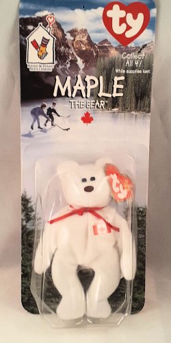 Maple The Bear-1996 McDonalds Ty Beanie Baby with Rare Errors 1993 tag, OakBrook
