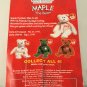 Maple The Bear-1996 McDonalds Ty Beanie Baby with Rare Errors 1993 tag, OakBrook