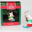 Hallmark Ski Lift Bunny Christmas Tree Ornament 1991 Preowned