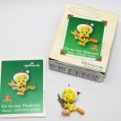 Mini Hallmark Keepsake Ornament Tweety - Up to the Tweetop 2002 Looney Tunes